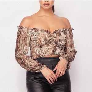 Snake print Boutique crop top